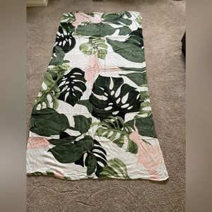 Virginia Wolf Sarong Cover Up/ Scarf with a philodendron pattern